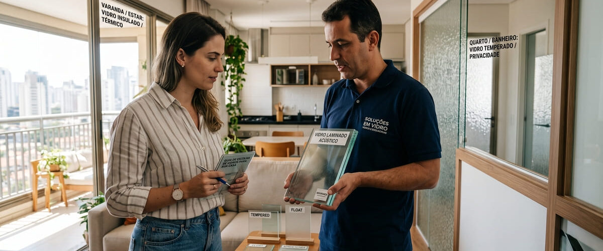 Como escolher o melhor vidro para cada cômodo da sua casa